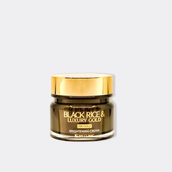 3W Clinic Black Rice & Luxury Gold Brightening Cream 100g