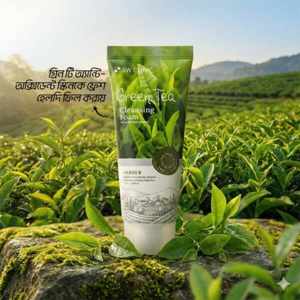 3w clinic green tea foam cleansing - 100ml
